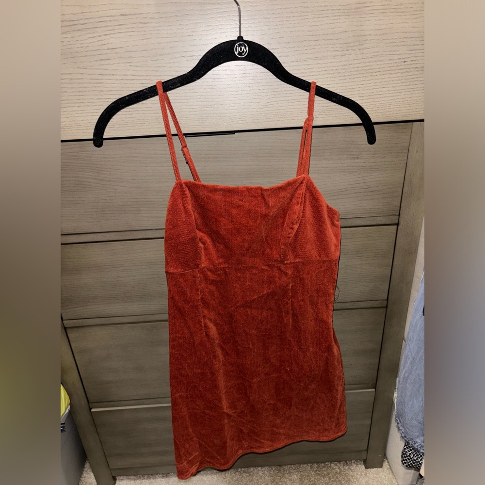 Corduroy rust color dress - size XS
